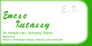 emese kutassy business card